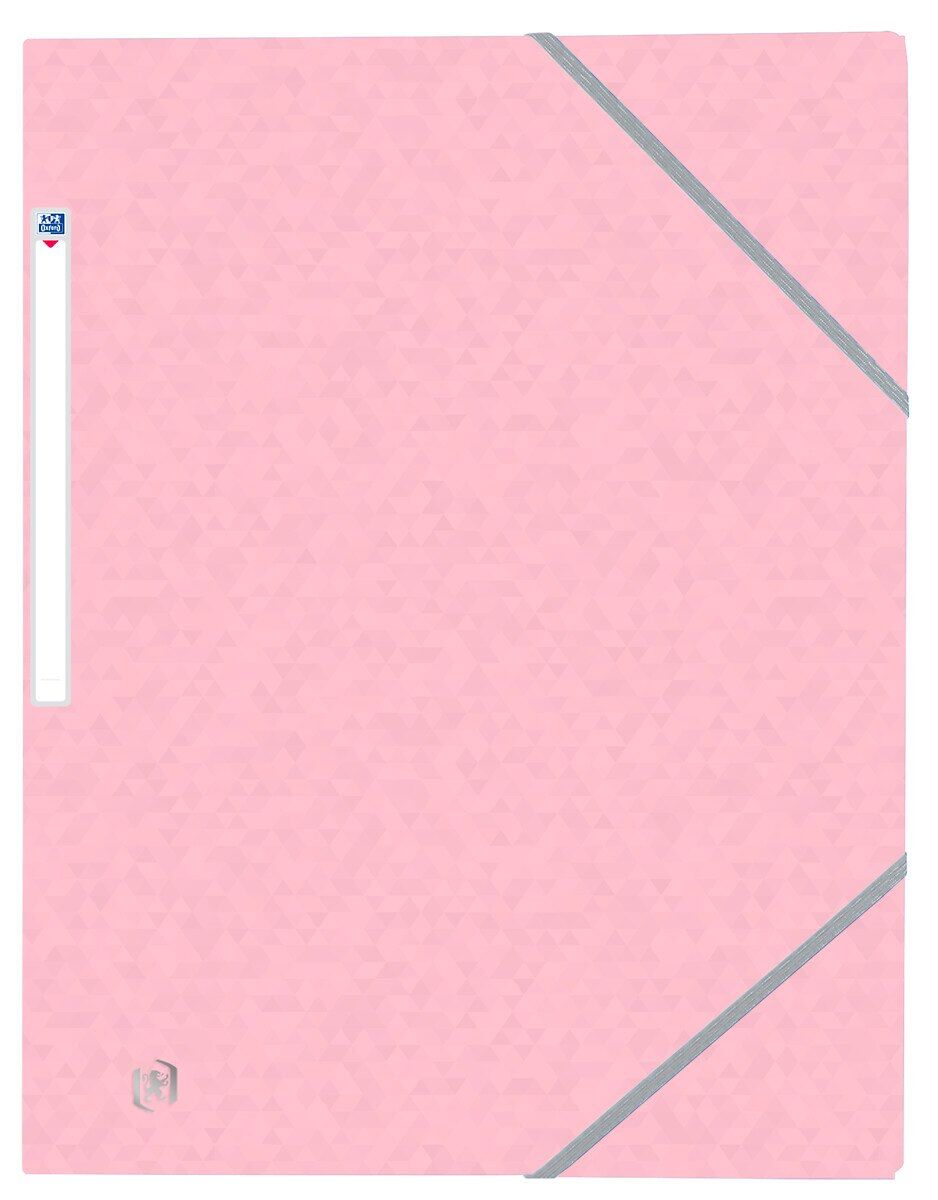 Oxford Chemise 3 rabats Oxford top file + a4 avec élastique couverture carte rose pastel - Lot de 50 Bleu