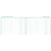 Exacompta Piqûre 24x32cm Livre chronologique des recettes - Registre des achats - Spécial micro-entrepreneurs - 80 pages