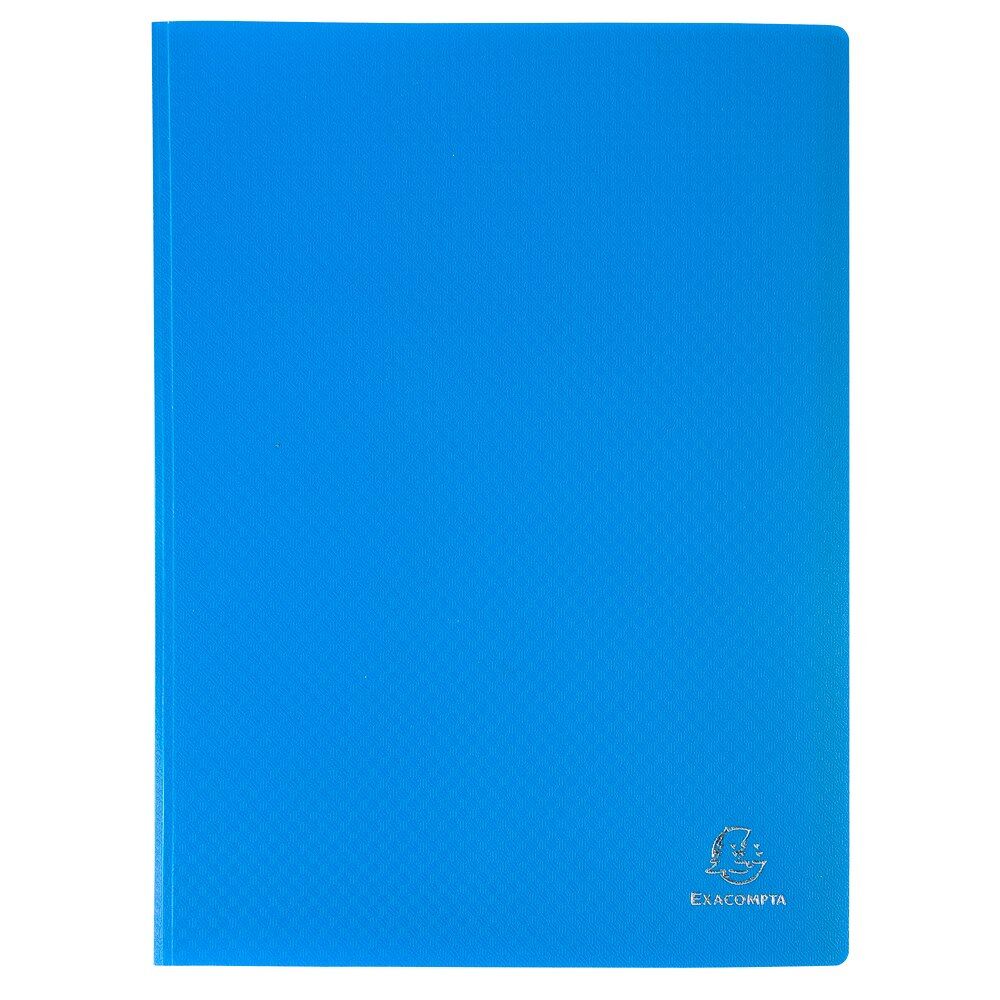 Exacompta Protège-documents en polypropylène souple OPAK 20 vues - A4 - Couleurs assorties - Lot de 25 Bleu