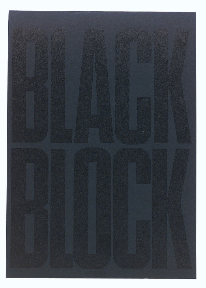 Exacompta Bloc Black block 29,7x21cm - Papier jaune quadrillé 5x5 - 70 feuillets - Noir - Lot de 5 Orange