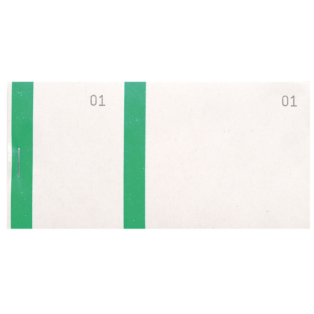 Exacompta Bloc vendeur à bande couleur 100 feuillets double numérotage - Format 6 ,6x13,5 cm - Vert - Lot de 50 Orange