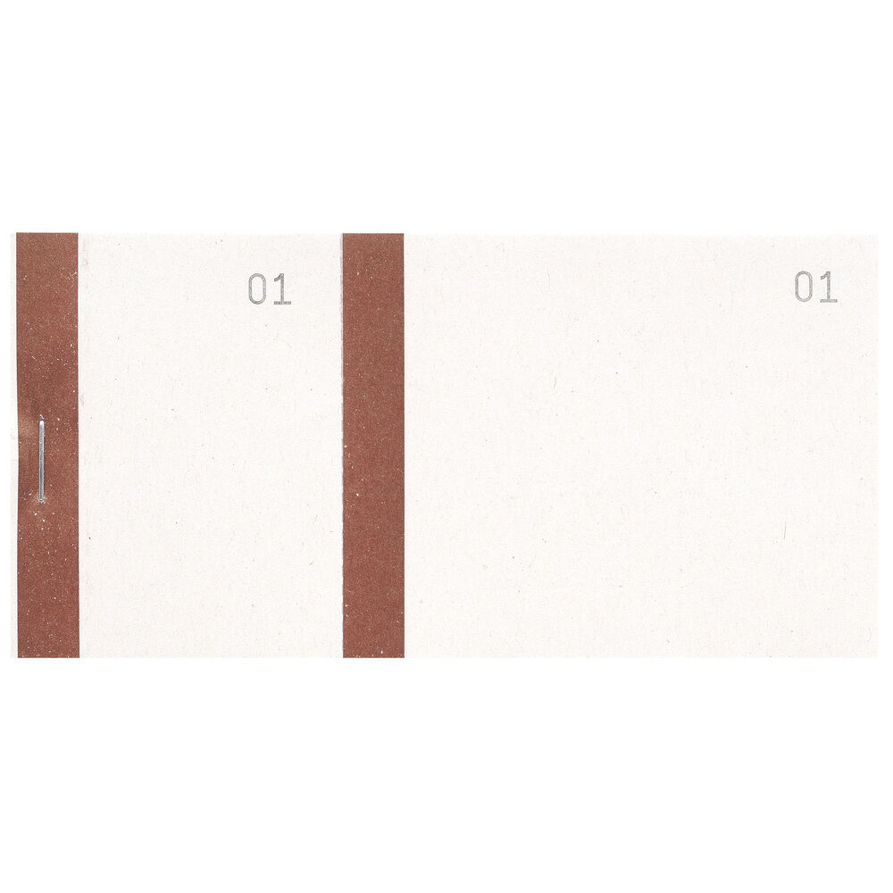 Exacompta Bloc vendeur à bande couleur 100 feuillets double numérotage - Format 6 ,6x13,5 cm - Bistre - Lot de 50 Jaune citron