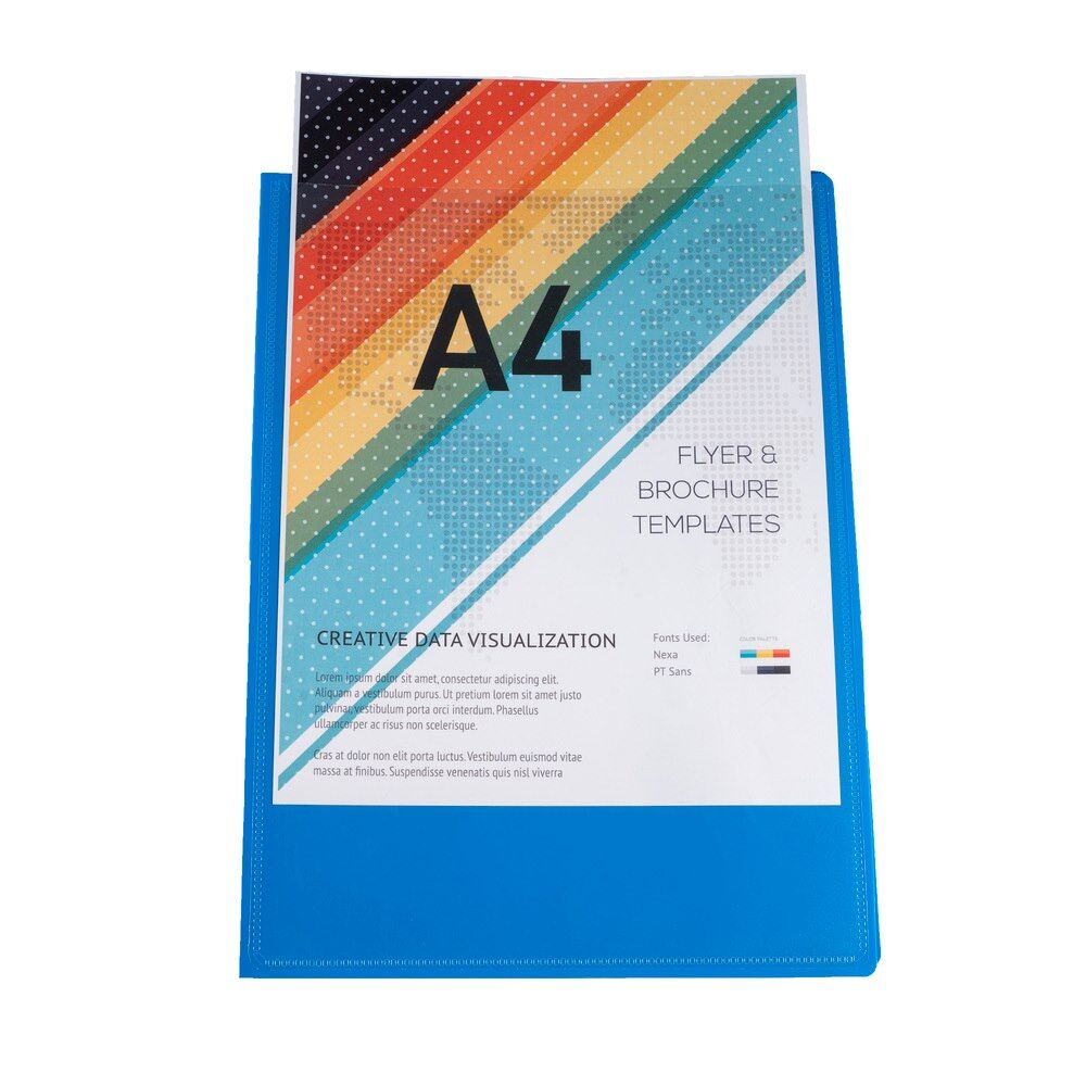 Exacompta Protège-documents en polypropylène semi rigide Kreacover® Opaque 40 vues - A4 - Couleurs assorties - Lot de 20