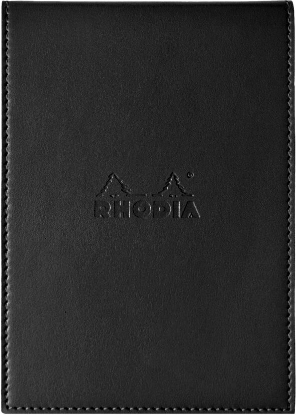 Rhodia ePURE porte-bloc avec porte-crayon + bloc N°13 petits carreaux 5x5 - Noir - Lot de 3