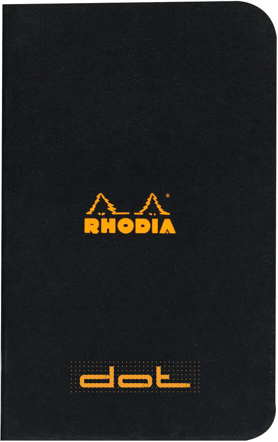 Carnet piqué Rhodia Classic 7,5x12 cm 48p dot non détachables 80g - Noir - Lot de 20