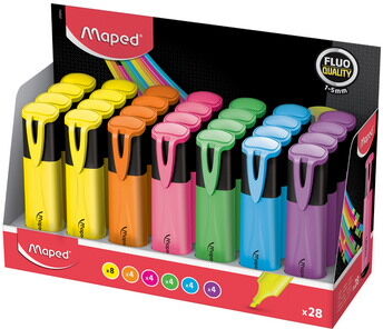 Maped Surligneur FLUO'PEPS Classic, présentoir de 28 pièces - Lot de 56