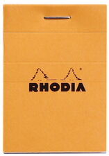 Bloc agrafé Rhodia N°10 5,2x7,5 cm 80 feuillets petits carreaux 5x5 80g - Orange - Lot de 20