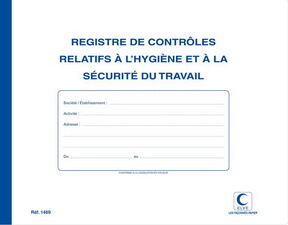 Elve Registre 'Contrôles relatifs à l'hygiène & la sécurité' - Lot de 2