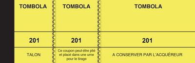 Elve Bloc 'Tombola', 50 x 150 mm, jaune canari - Lot de 20