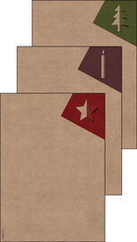 Sigel Set de papier à motif de Noël 'Cut-out style', A4 - Lot de 2