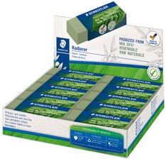 Staedtler Gomme, 43 x 19 x 13 mm, vert olive, présentoir 30 - Lot de 30 Calm blue