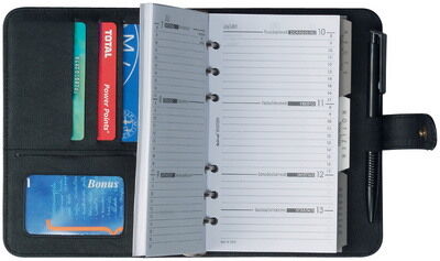 bind agenda modèle 17501-1, format A7, sans calendrier, noir - Lot de 2