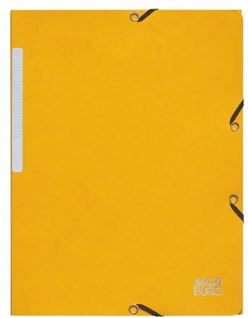 Chemise jaune à élastique format A4 - Maxiburo - Lot de 10