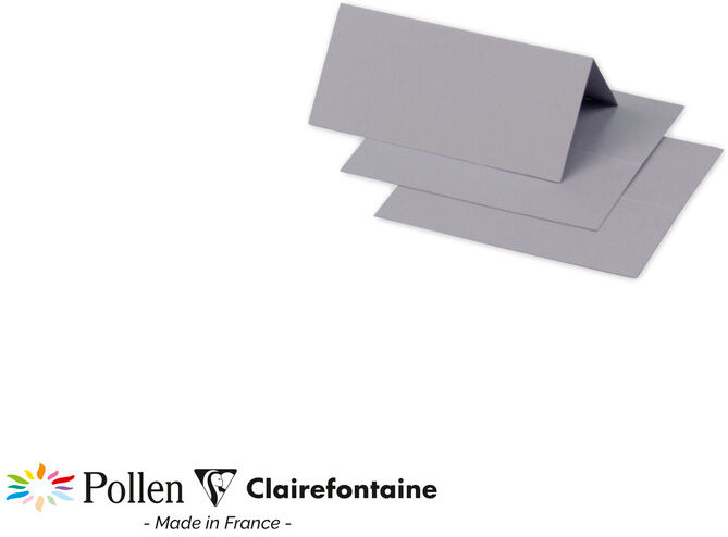 Clairefontaine Paquet de 25 marque-places Pollen 85x80mm 210g/m² - Gris koala - Lot de 3 Vert jade