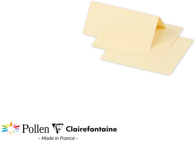 Clairefontaine Paquet de 25 marque-places Pollen 85x80mm 210g/m² - Chamois - Lot de 3 Framboise