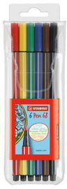 Stabilo Feutre Pen 68, étui en plastique de 8 - Lot de 2