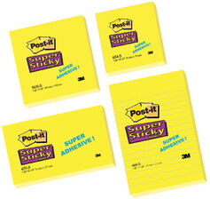 Post-it Bloc-note Super Sticky Notes, 102 x 152 mm - Lot de 3