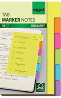 Sigel Marque-page auto-adhésif Tab Marker Notes, papier - Lot de 3