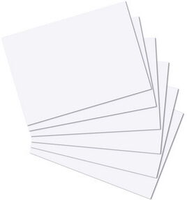 Herlitz Fiches bristol, A4, ligné, blanc - Lot de 3