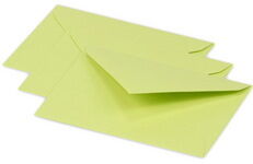 Clairefontaine Paquet de 20 enveloppes Pollen 75x100mm 120g/m² - Vert bourgeon - Lot de 4 Rose dragée