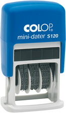 Colop Tampon dateur Mini Dater S120, mois en lettres, FR - Lot de 4