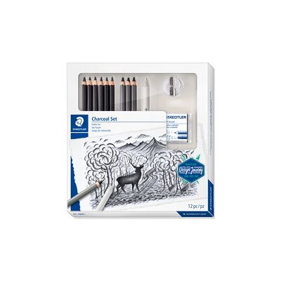 Staedtler Kit de dessin/ de fusains Charcoal Design Journey -