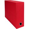 Boîte de classement carton toilé Exacompta dos 12 cm rouge - Lot de 5 Aluminium