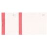 Exacompta Bloc vendeur à bande couleur 100 feuillets double numérotage - Format 6 ,6x13,5 cm - Rouge - Lot de 50 Couleurs assorties