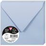 Clairefontaine Paquet de 20 enveloppes Pollen 140x140mm 120g/m2 - Bleu lavande - Lot de 4 Rouge groseille