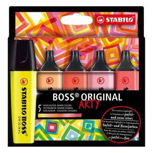 Surligneurs Stabilo Boss Original Arty couleurs chaudes - Etui de