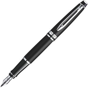 Stylo plume Waterman Expert corps noir mat argent Chêne gris