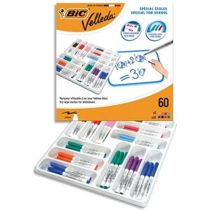 Bic Velleda Feutres 1741 pour Tableau Effaçables Pointe Moyenne -