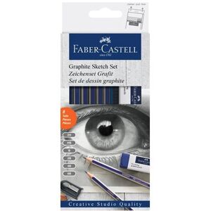 Faber-castell Set de dessin crayon graphite comprenant 6 crayons, un