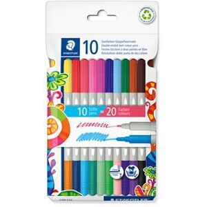 Staedtler Pochette de 10 feutres de coloriage double pointe de