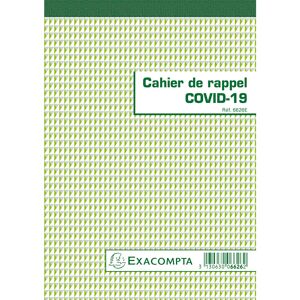 Exacompta CAHIER DE RAPPEL COVID-19 - Lot de 5