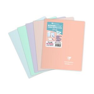 Clairefontaine Cahier Koverbook BLUSH piqué PP bicolore opaque 17x22cm 96p