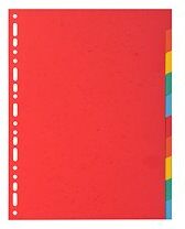Exacompta Intercalaires en carton, A4, 10 touches - Lot de 25 Exacompta Intercalaires en carton, A4, 10 touches - Lot de 25