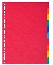 Exacompta Intercalaires carte 220g 10 positions - A4 maxi - Lot de 25 Exacompta Intercalaires carte 220g 10 positions - A4 maxi - Lot de 25