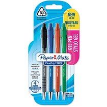 Paper mate Stylo encre gel FlexGrip GEL, blister de 4 - Lot de 3