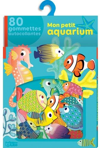 Lito diffusion Boîte de 80 gommettes sur le thème de mon premier aquarium. A partir de 3 ans - Lot de 3