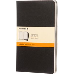 Moleskine Set de 3 cahiers Moleskine noir 13 x 21 cm ivoire ligné 80 pages