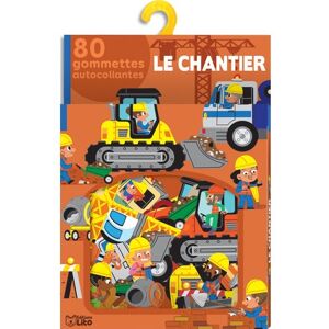 Lito diffusion Boîte de 80 gommettes sur le thème du chantier. A partir de 3 ans - Lot de 3