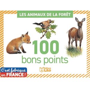 Lito diffusion Boîte de 100 bons points thèmes animaux de la forêt - Lot de 3