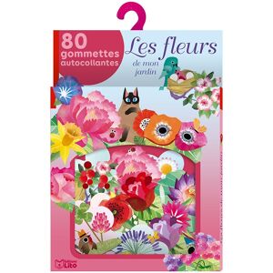 Lito diffusion Boîte de 80 gommettes thème les fleurs du jardin. A partir de 3 ans - Lot de 3