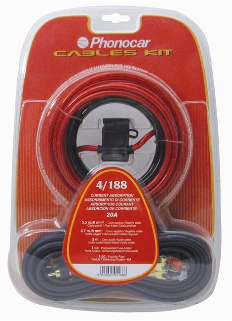 Norauto Kit Câbles Et Accessoires Section 6 Mm² Phonocar Norauto Kit Câbles Et Accessoires Section 6 Mm² Phonocar