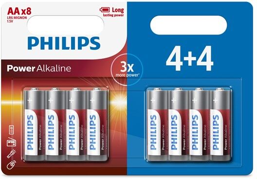 Norauto 8 Piles 1,5v Aa/lr06 Philips Power Alkaline