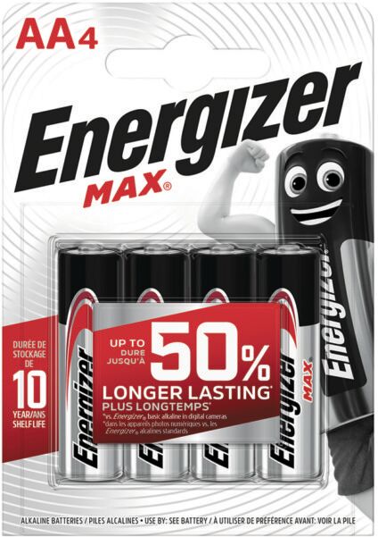 Norauto 4 Piles Energizer Max Aa/lr6 Norauto 4 Piles Energizer Max Aa/lr6