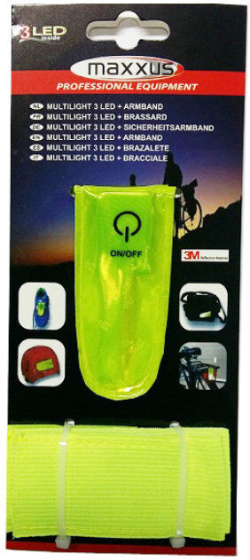 Maxxus Multilight 3 Led + Brassard Réfléchissant Maxxus Maxxus Multilight 3 Led + Brassard Réfléchissant Maxxus