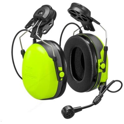 3M Peltor - CH-3 FLX2 avec PTT - Attaches casque Casque antibruit passif avec PTT et microphone intégré - Publicité 3M Peltor - CH-3 FLX2 avec PTT - Attaches casque Casque antibruit passif avec PTT et microphone intégré - Publicité