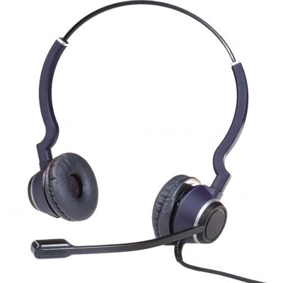 Cleyver HC25 V2 QD duo Casque filaire QD pour téléphone de bureau avec 2 écouteurs - Publicité Cleyver HC25 V2 QD duo Casque filaire QD pour téléphone de bureau avec 2 écouteurs - Publicité